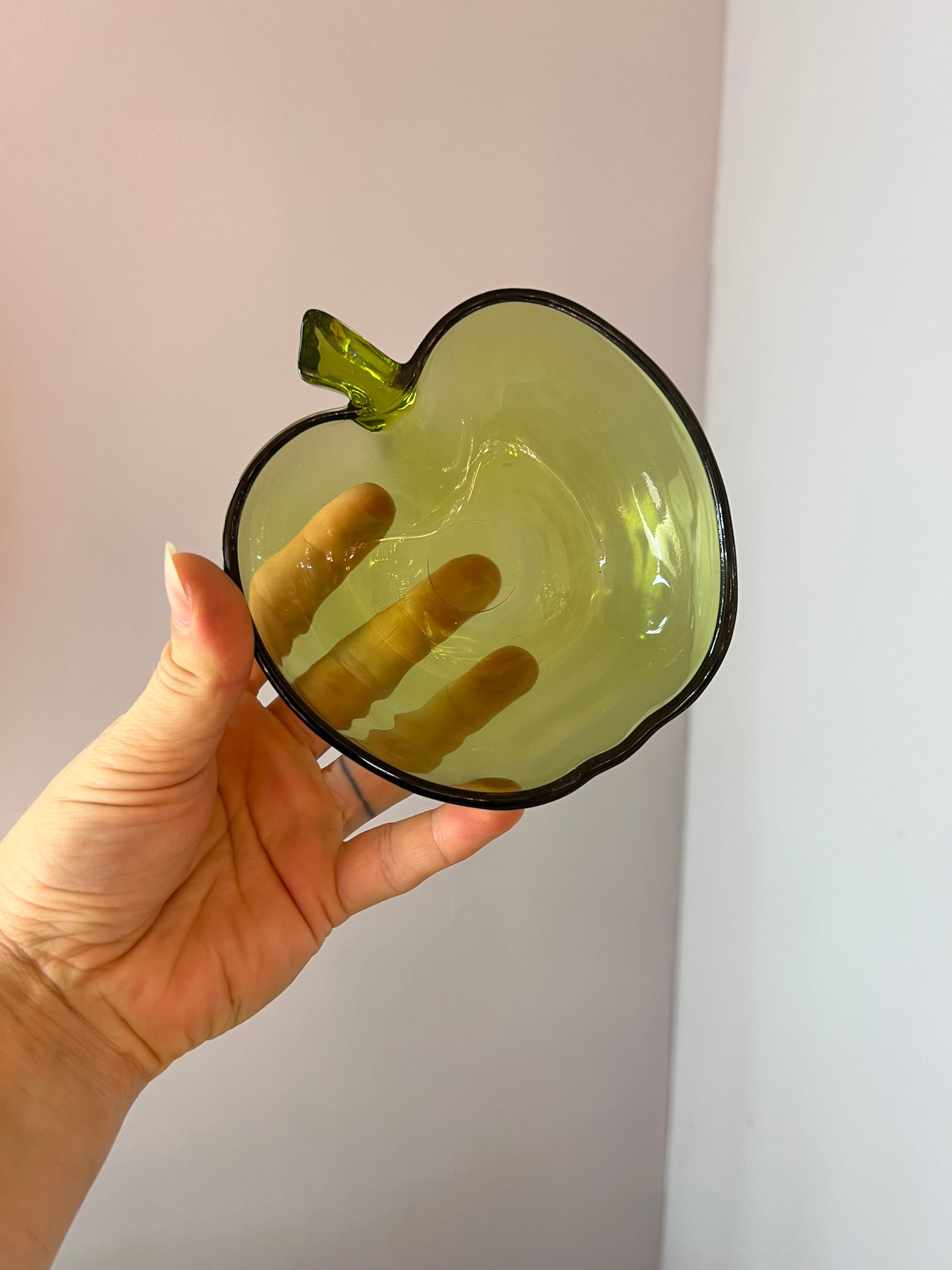 Set: 14x Schalen grüner Apfel Glas