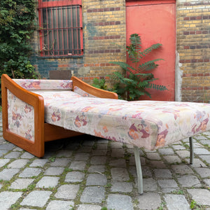 Schlafsessel / Gästebett Teak Textilstoff aus Dänemark