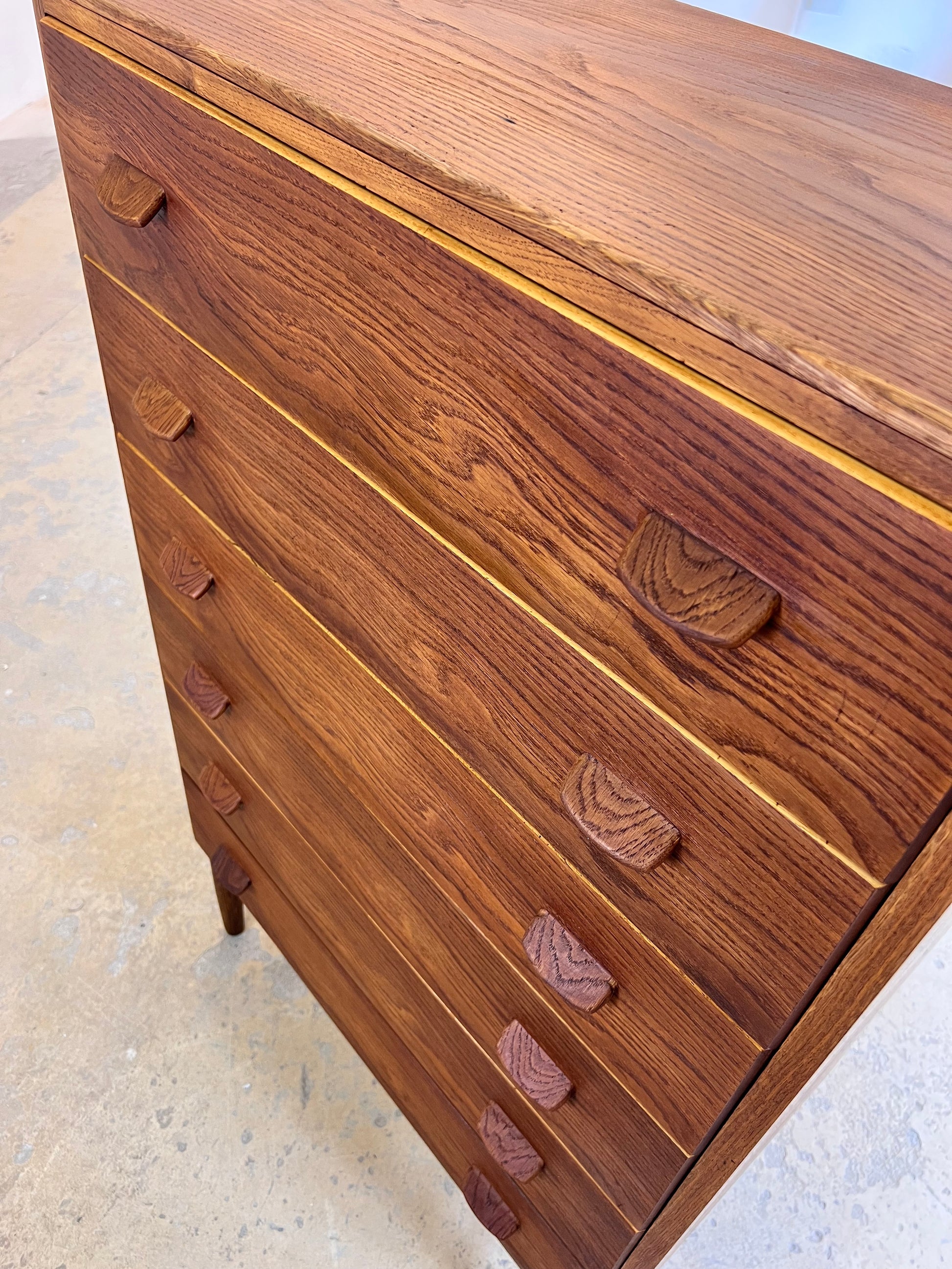 Kommode Tallboy Eiche von Poul Volther für FDB Møbler