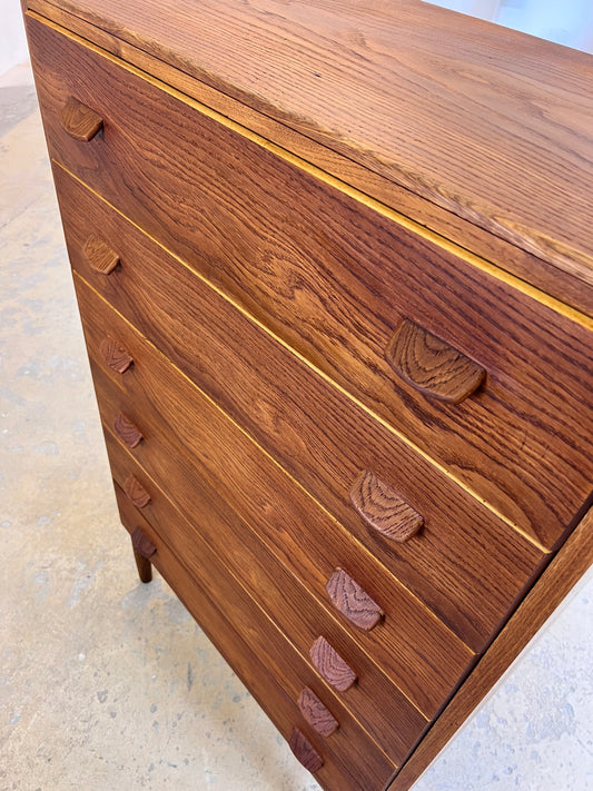 Kommode Tallboy Eiche von Poul Volther für FDB Møbler