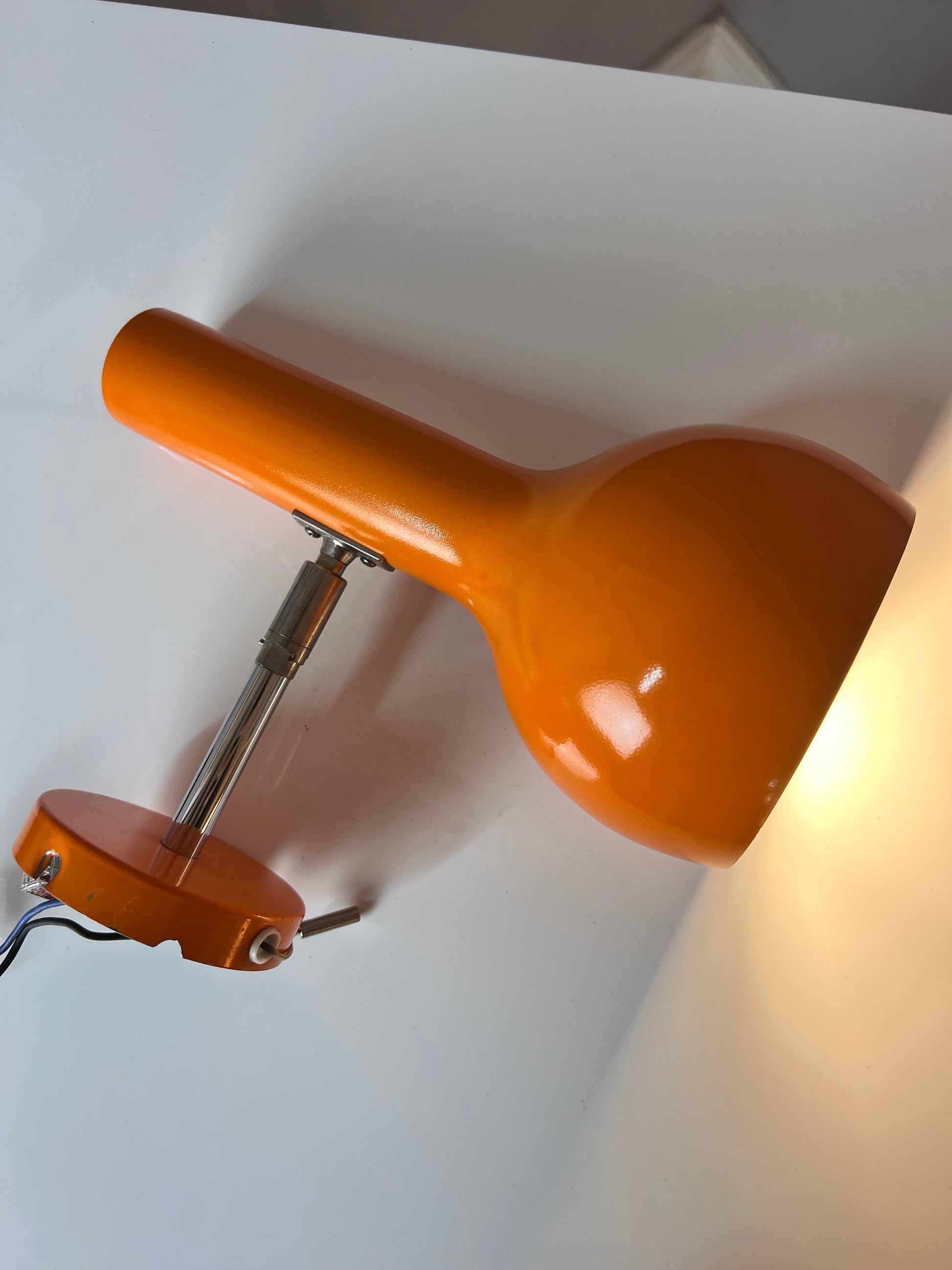 Wandlampe orange 70er
