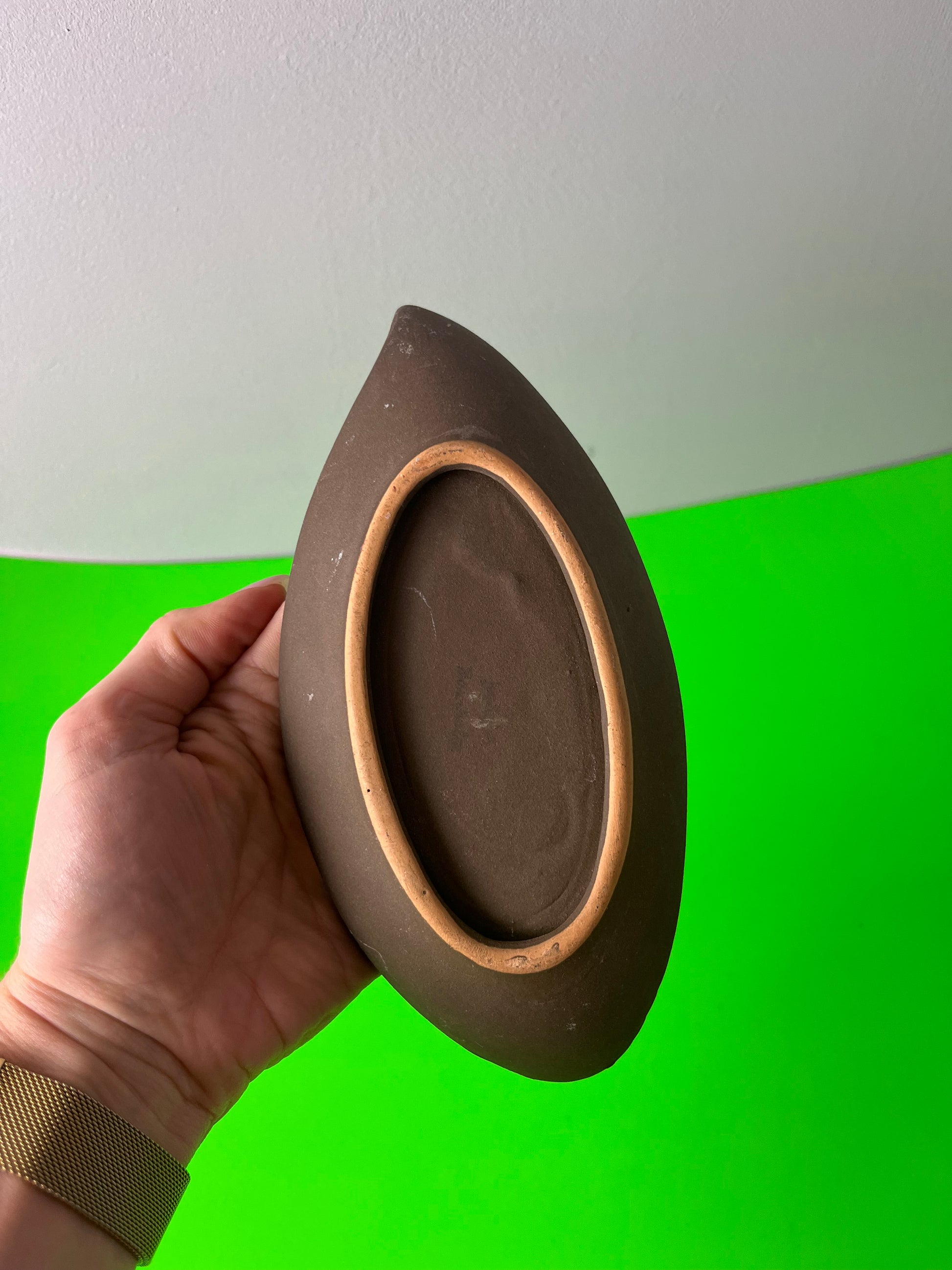 Wandkerzenhalter rot braun Keramik