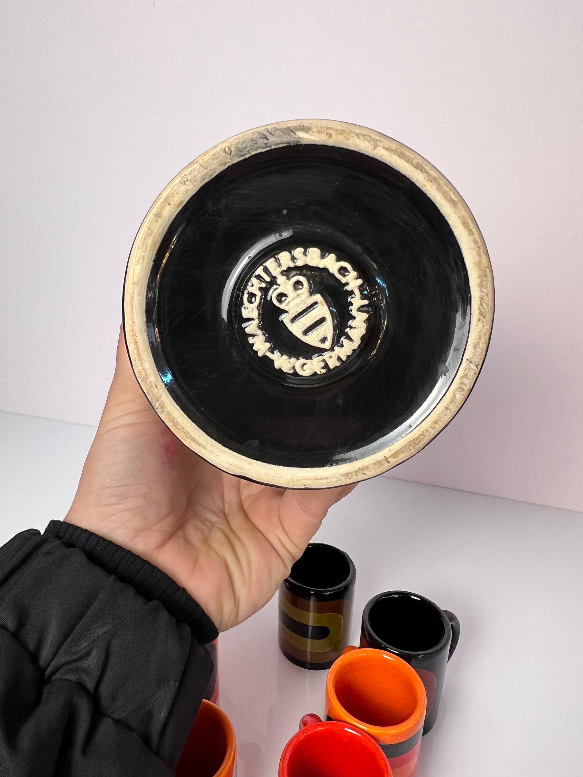 Set: Schnapsdekanter & 6 Becher von Wächtersbach