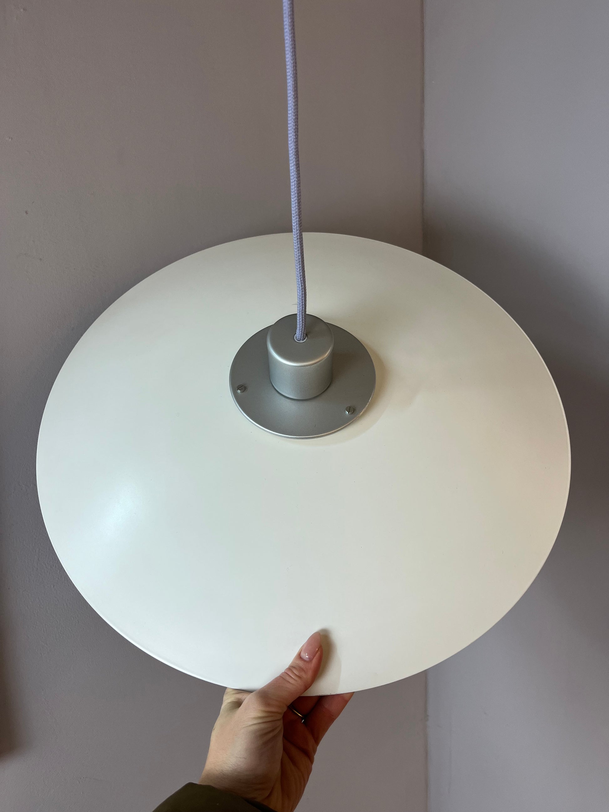 Lamellenlampe weiß silber von Design Light