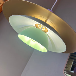 Lamellenlampe neu lackiert lila mint