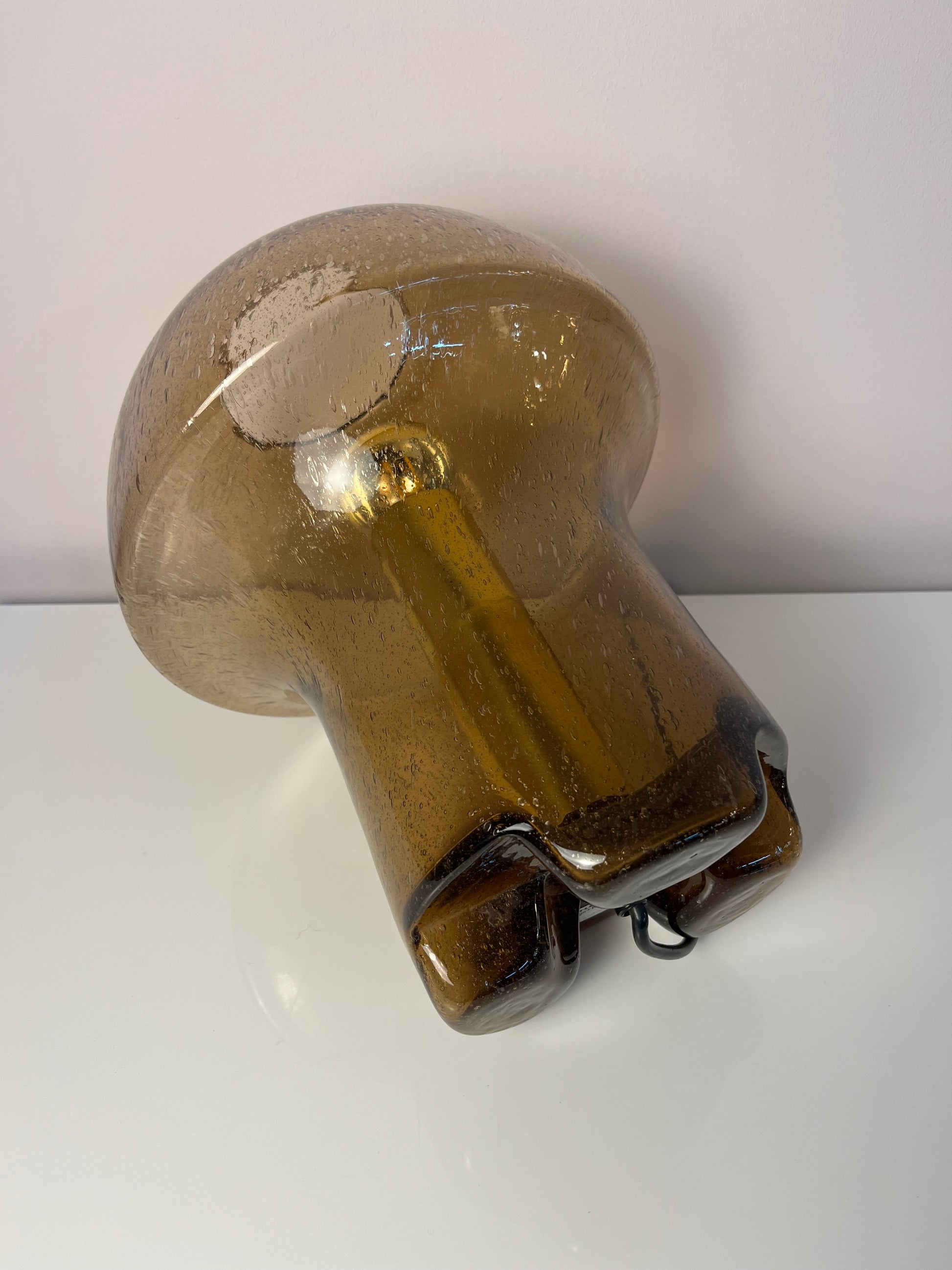 Pilzlampe braun Einschlussglas von Süssmuth Leuchten