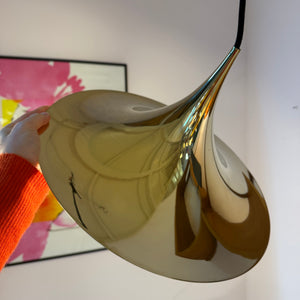 Trompetenlampe gold spiegelnd von Claus Bonderup & Torsten Thorup für Fog & Mørup