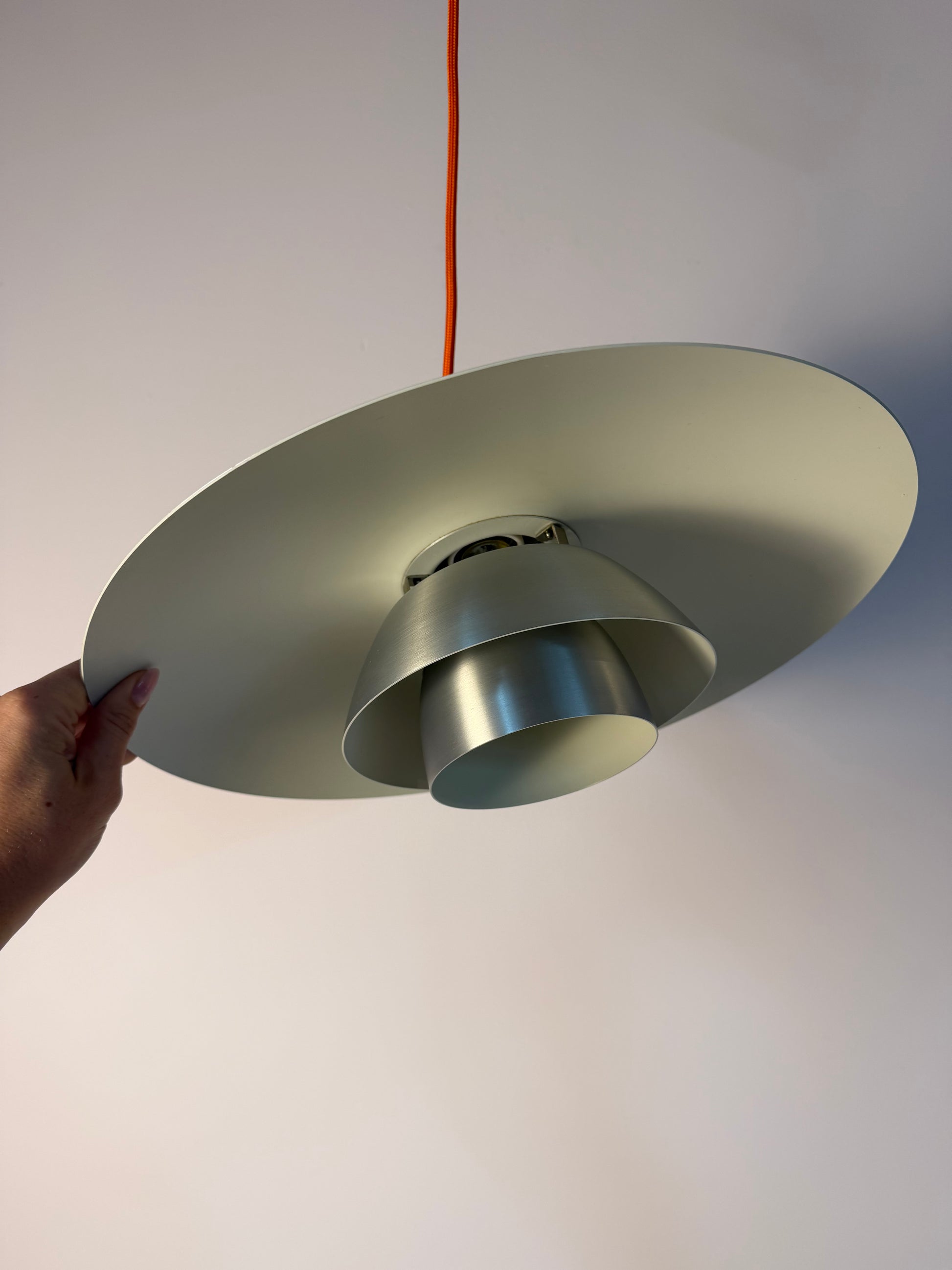 Lamellenlampe PH4/3 silber gebürstet von Poul Henningsen für Louis Poulsen