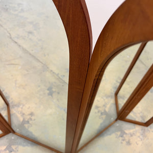 Klappbarer Wandspiegel Teak von Fakse Furniture aus Dänemark