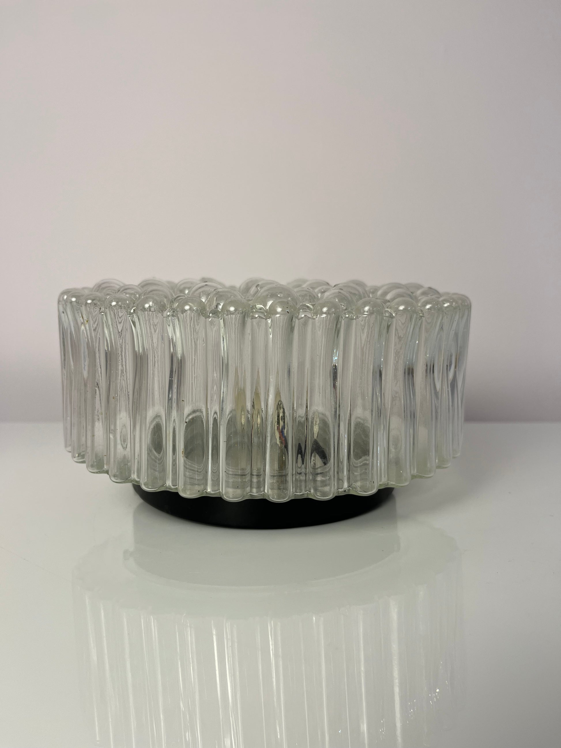 Wand-/ Deckenlampe Kristallglas mit schwarzem Sockel von STAFF