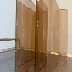 Zeitschriftenständer hellbraun Plexiglas