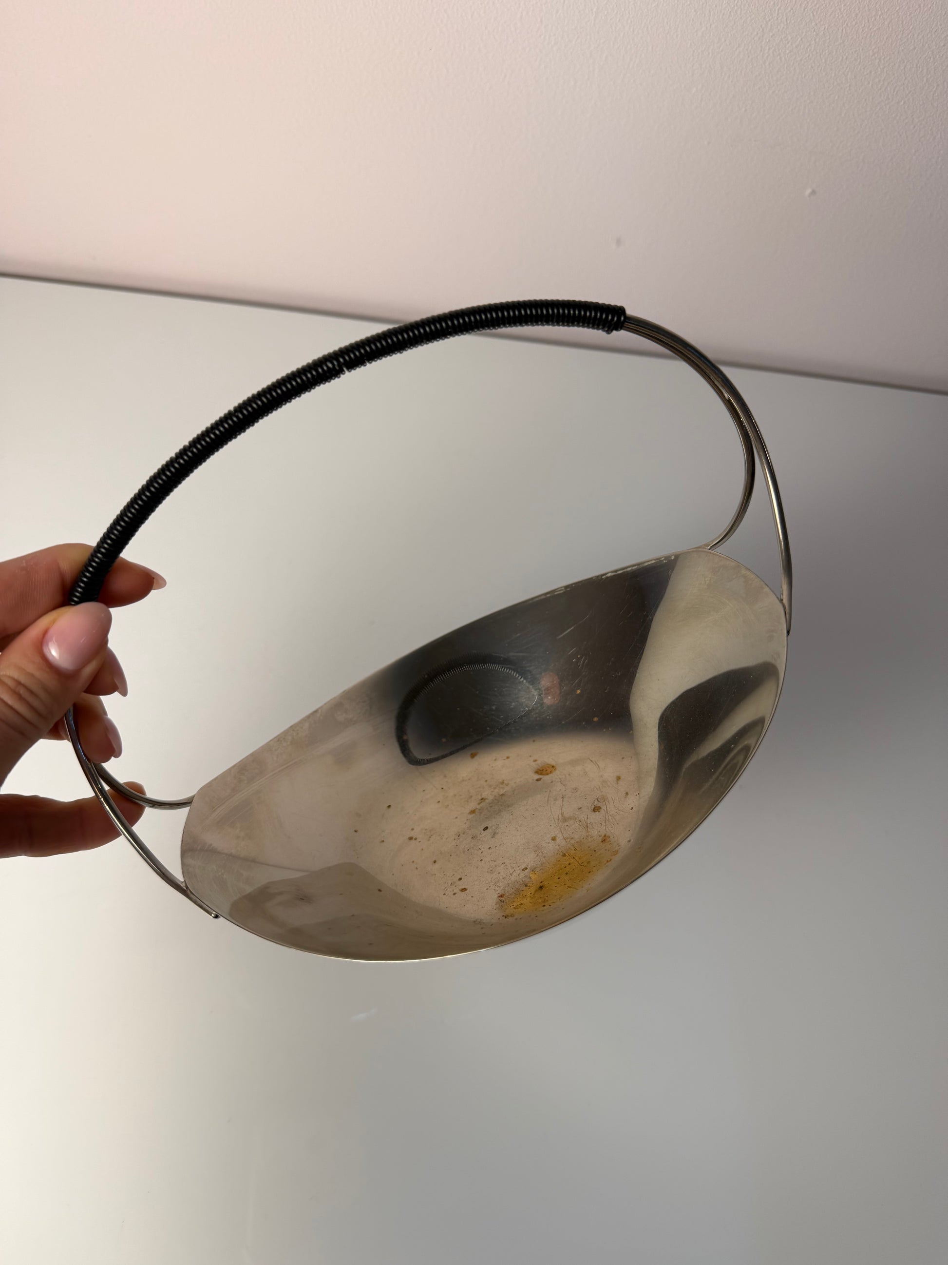 Schale versilbert mit Henkel aus Dänemark