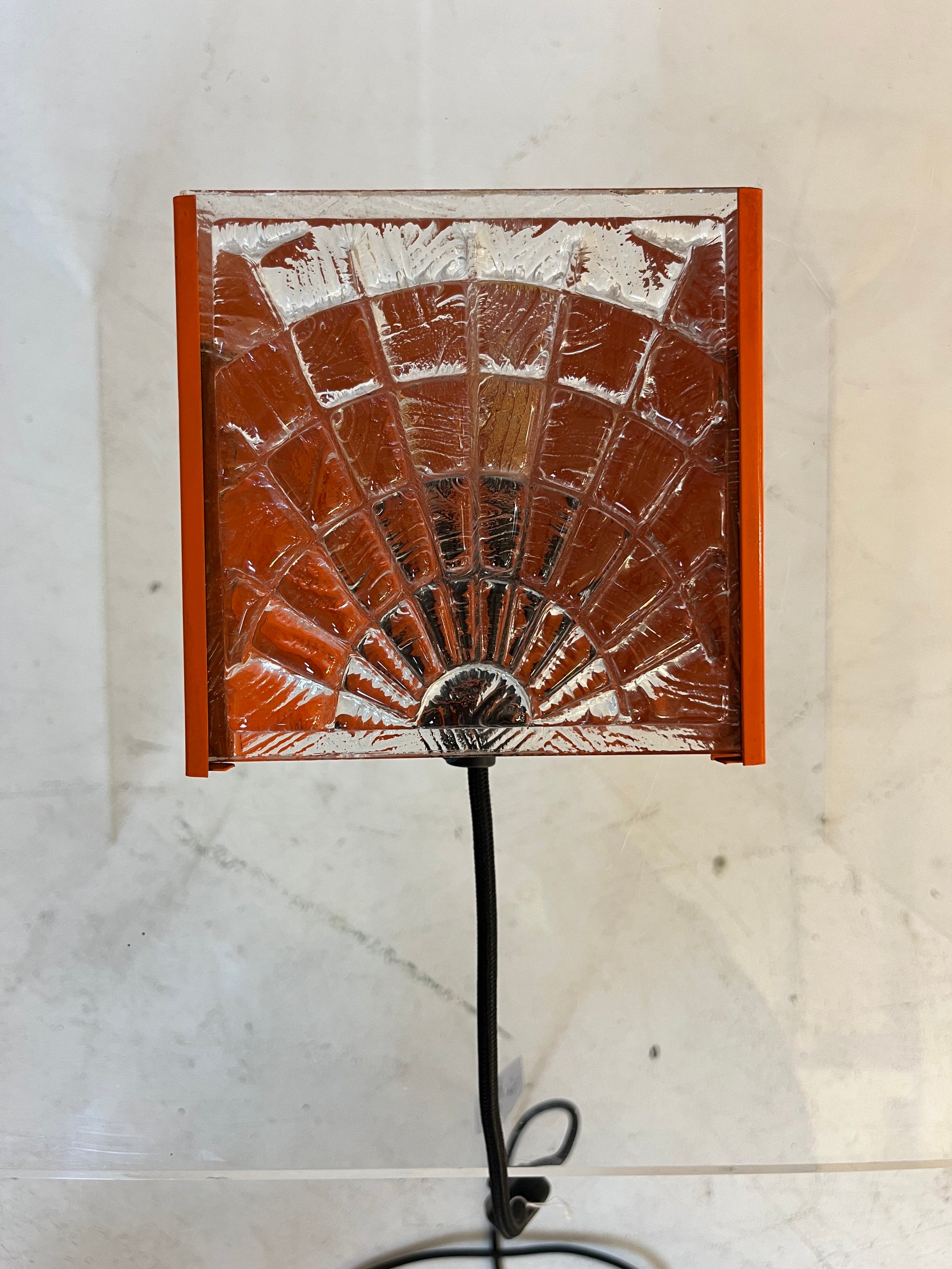 Wandlampe orange Glas