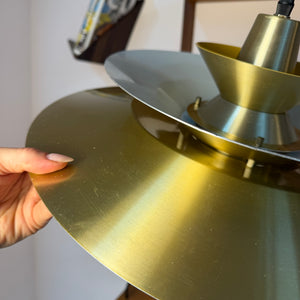 Lamellenlampe gold gelb von Bent Nordsted für Lyskær