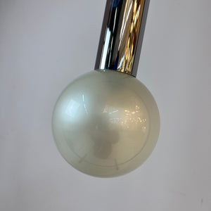 Hängelampe Big Globe Perlmutt Chrom von Motoko Ishii für STAFF