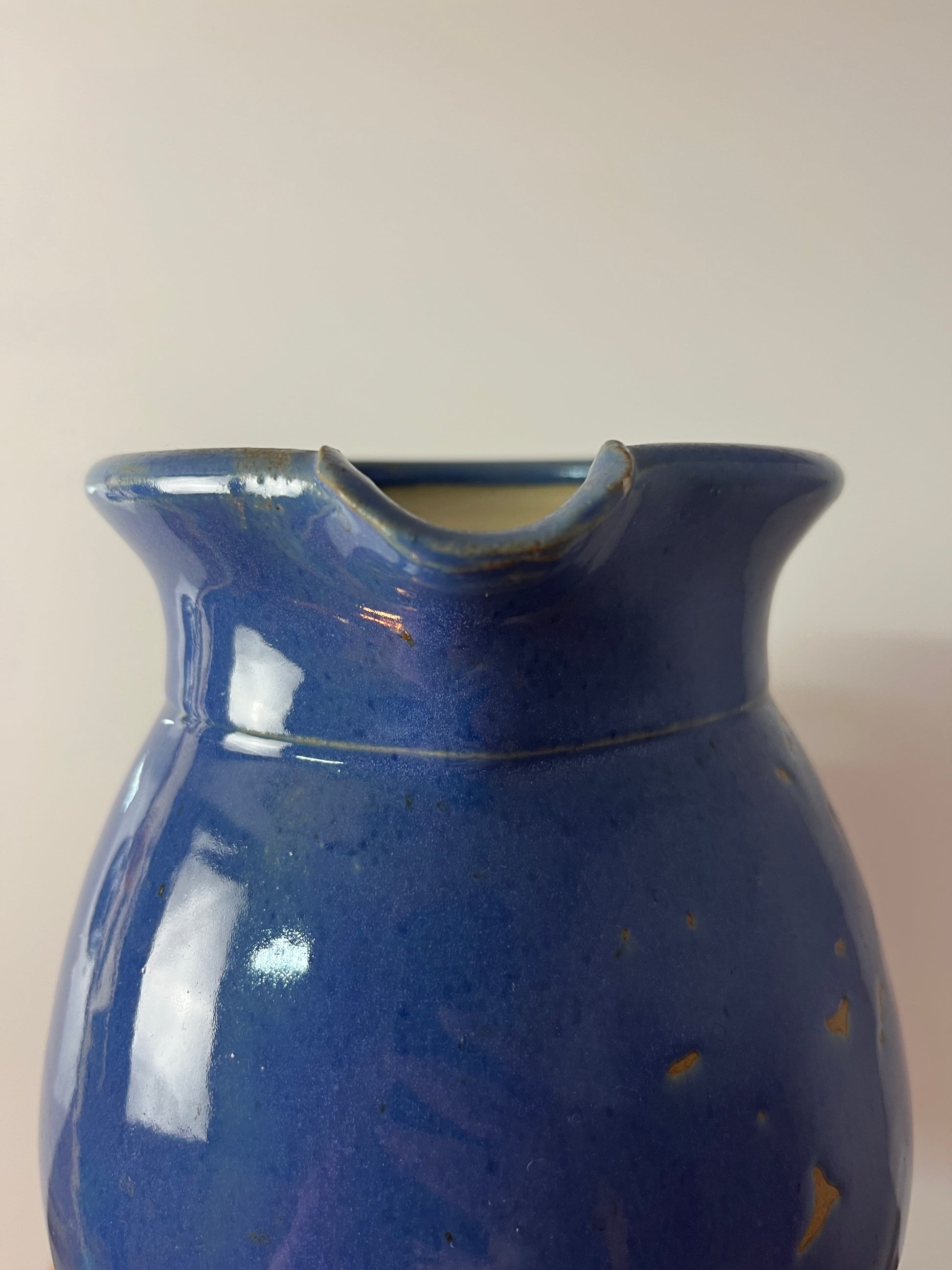 Teekanne blau Keramik