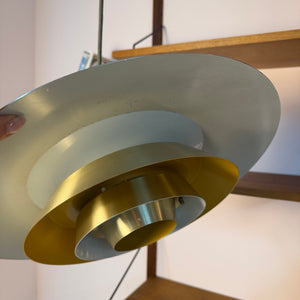 Lamellenlampe gold gelb von Bent Nordsted für Lyskær