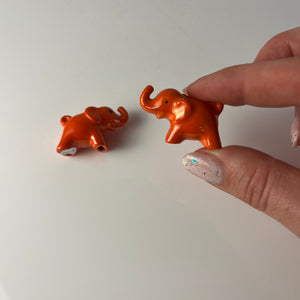 Set: 2x Mini Elefanten orange von Goebel