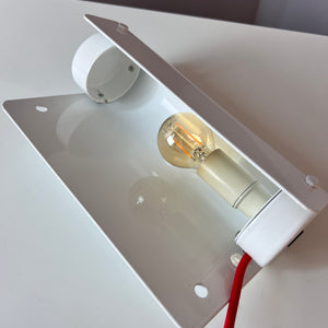 Wandlampe 6/01 weiß mit Schalterkabel von Lampas