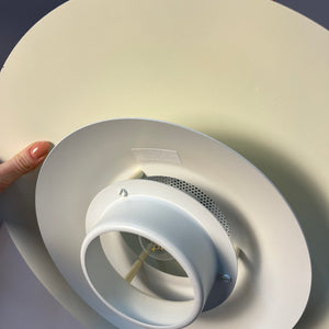 Lamellenlampe neu lackiert blaugrün von JEKA