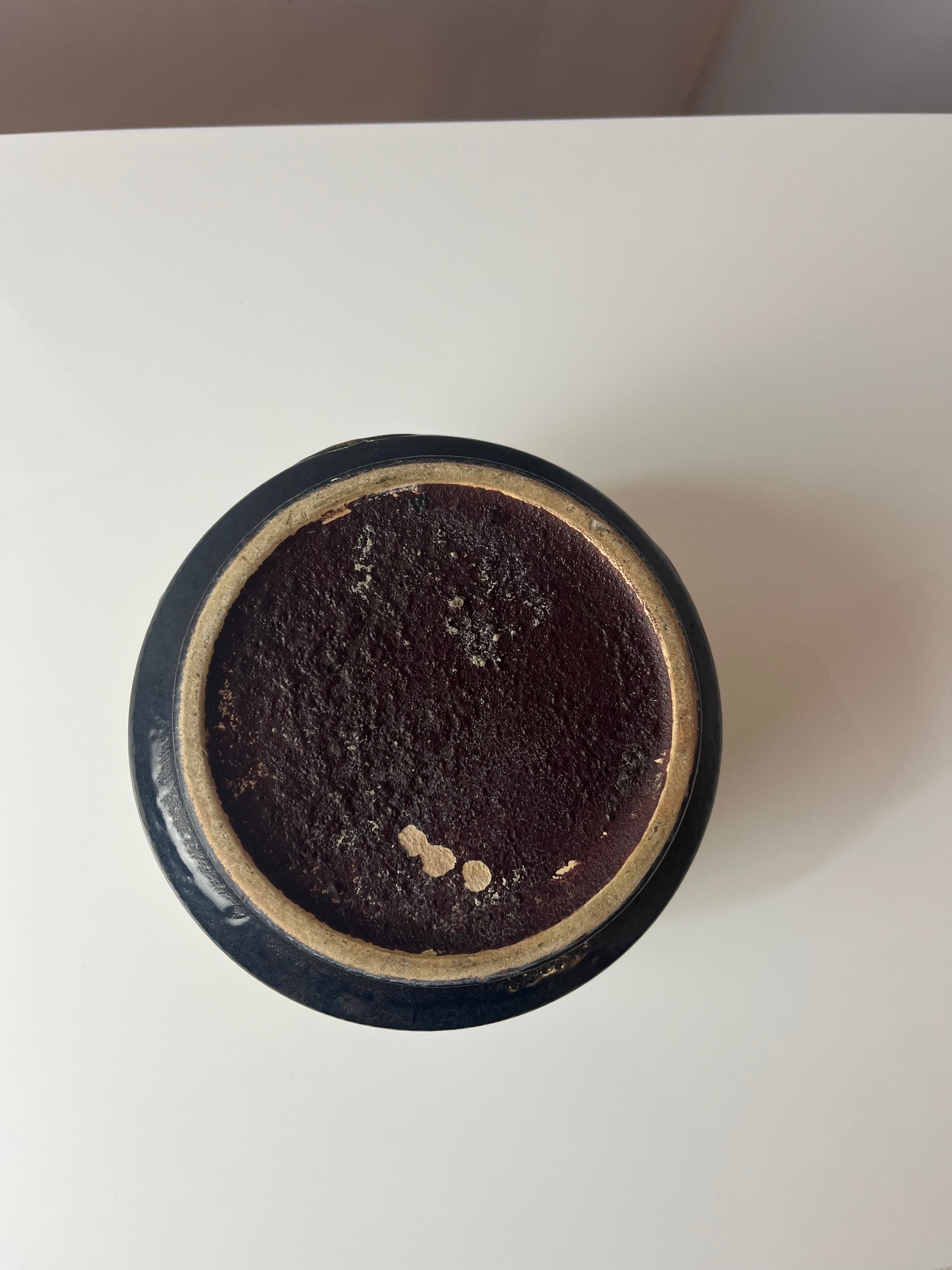 Blumentopf Fat Lava braun