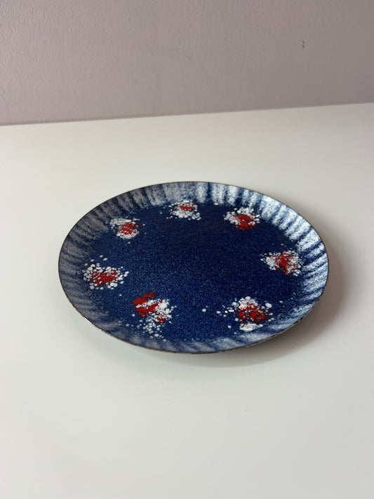 Schale blau rot Emaile