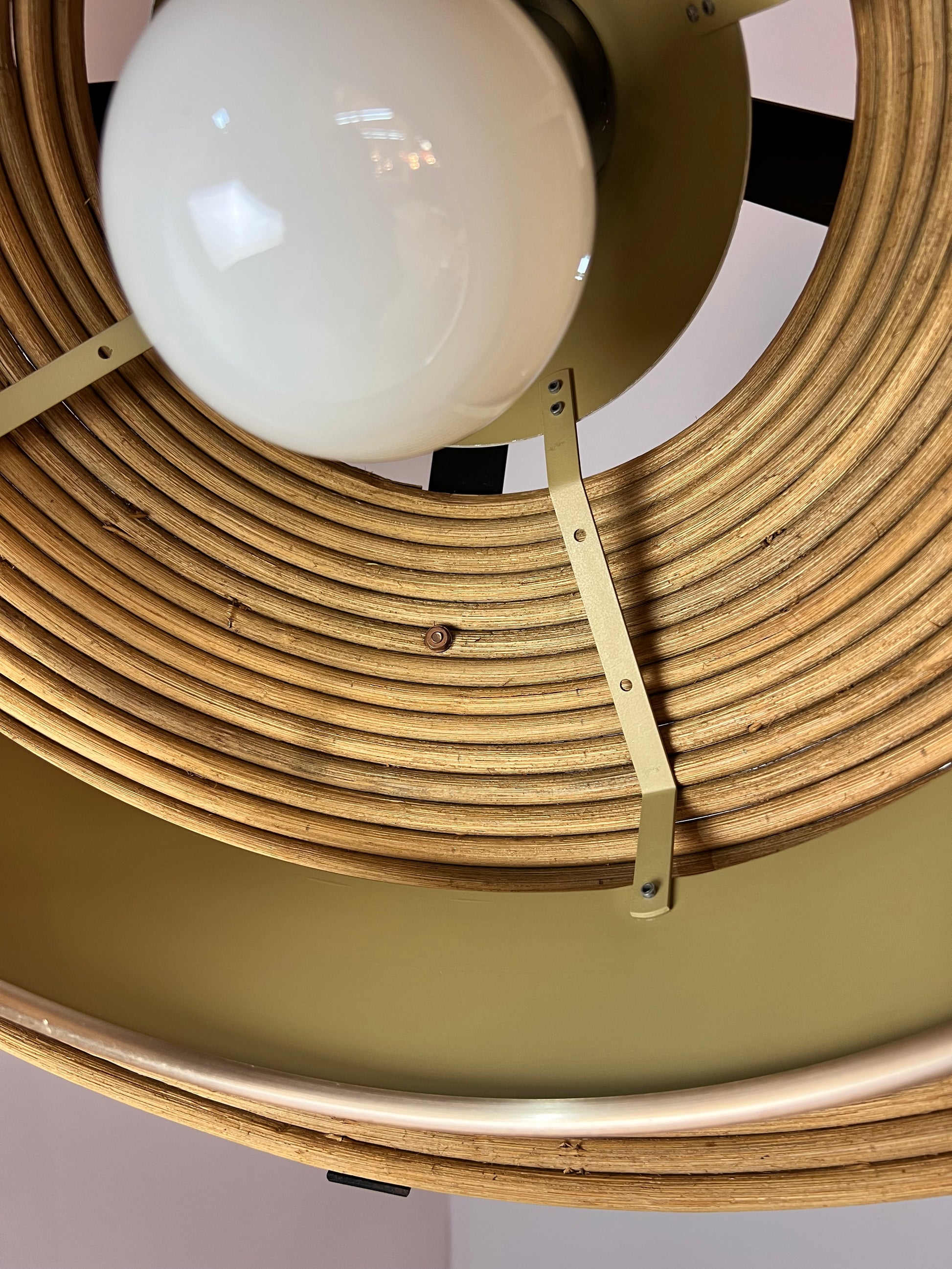 Hängelampe Rattan Kupfer von Doria Leuchten