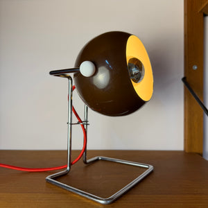 Kugel Tischlampe braun silber aus Dänemark
