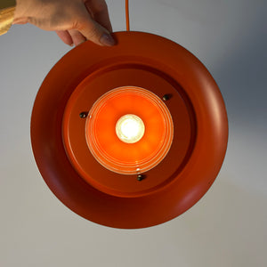 Lamellenlampe silber orange von Carl Thore für Granhaga