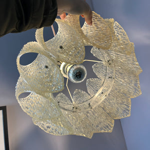 Hängelampe Lucite Eisglas von Marbach Leuchten