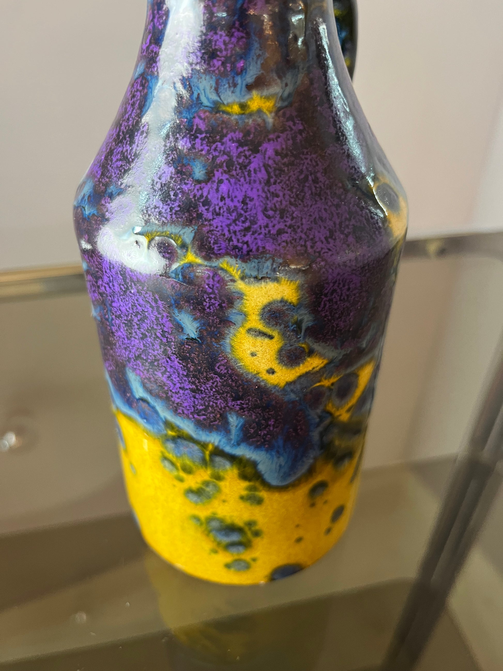 Vase gelb lila von Marei Keramik