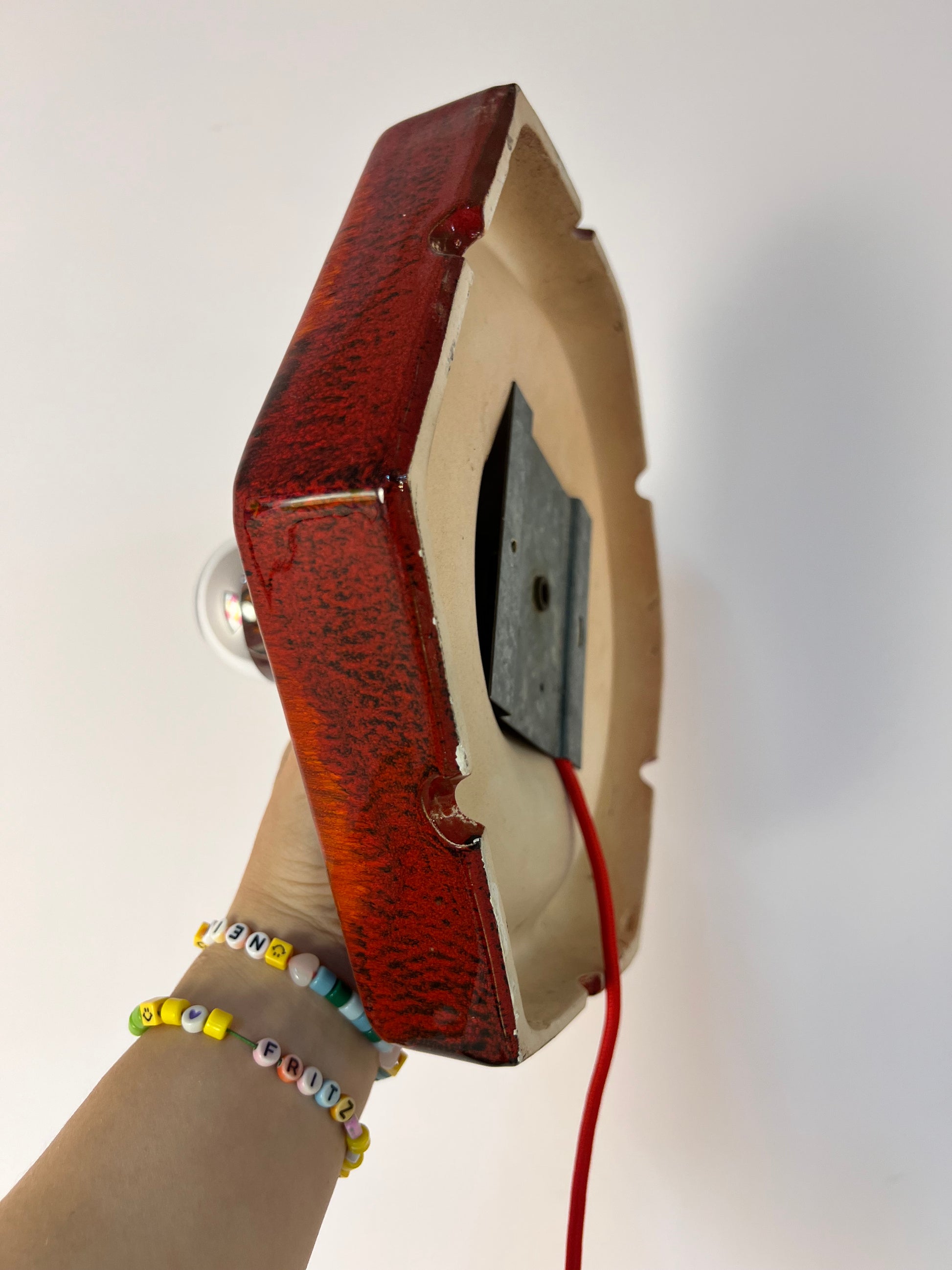Wandlampe rot Keramik von Hustadt Leuchten