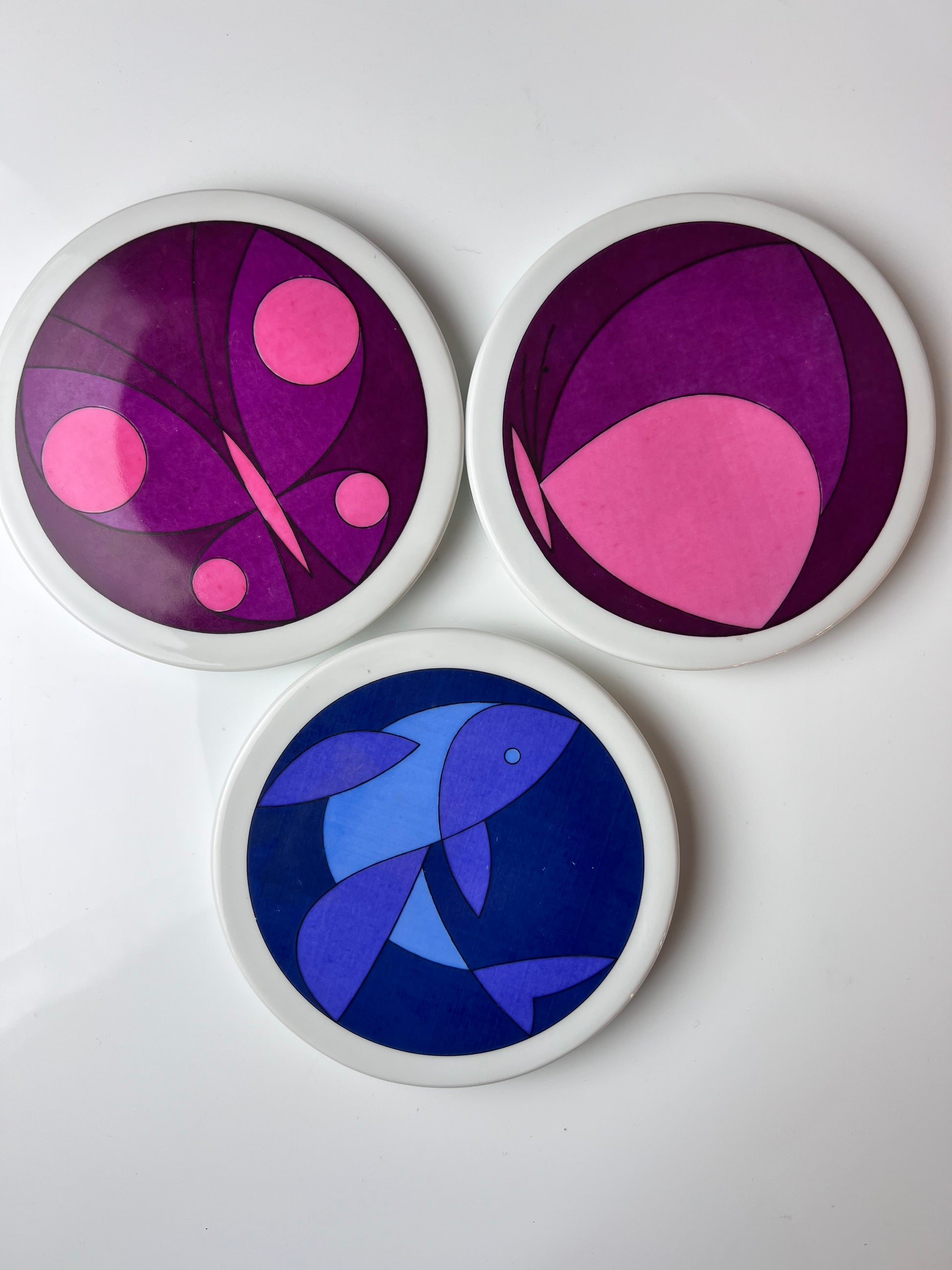 Set: 3x Sammelteller / Wandteller von Ib Antoni für Bing & Grøndahl