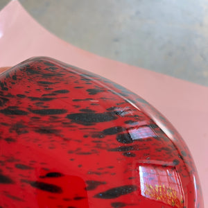 Vase rot schwarz Glas