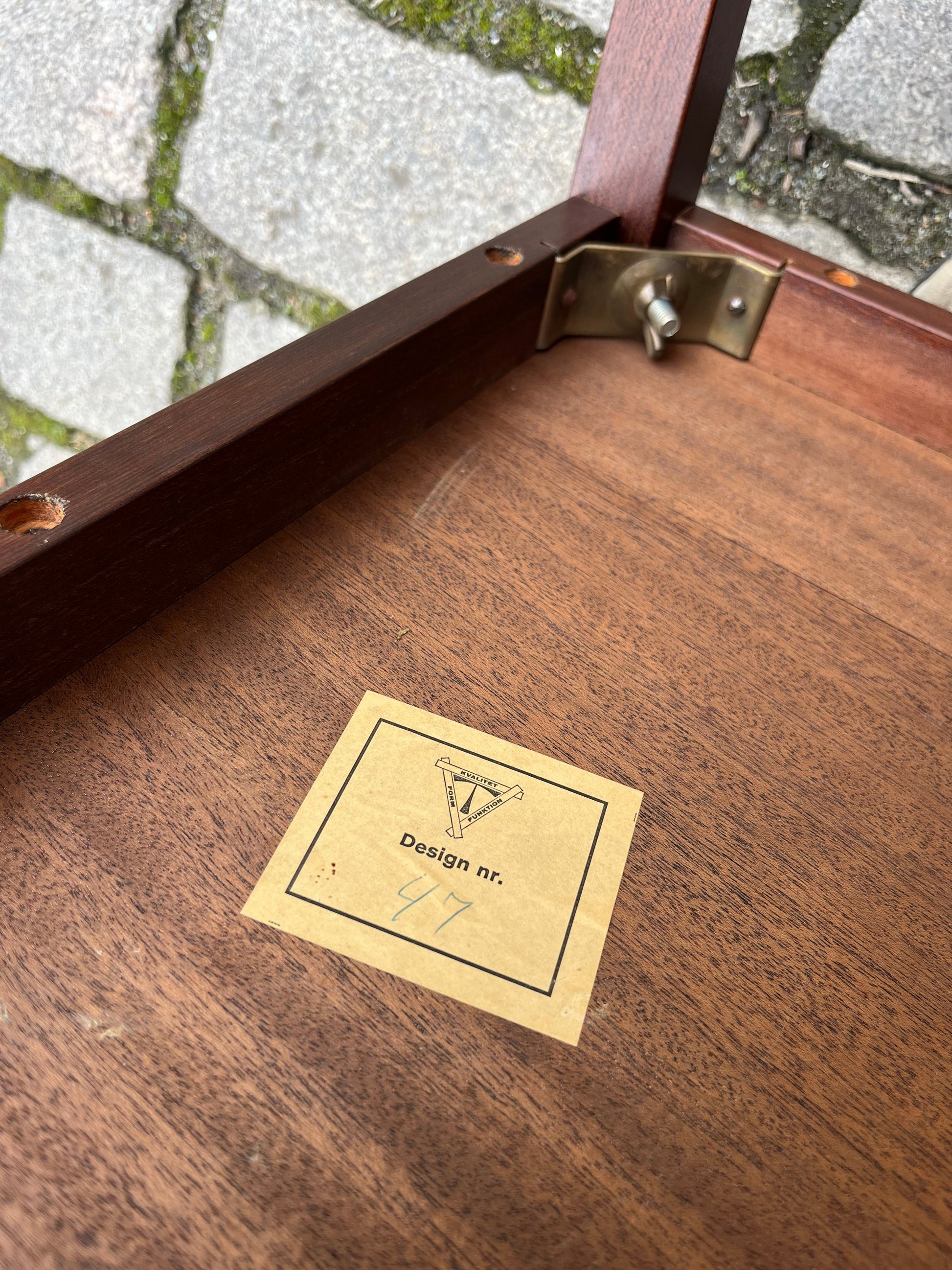 Beistelltisch Fliesen Palisander aus Dänemark von Kvalitet, Form & Funktion