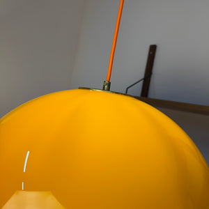 Hängelampe Guzzini Kunststoff braun orange