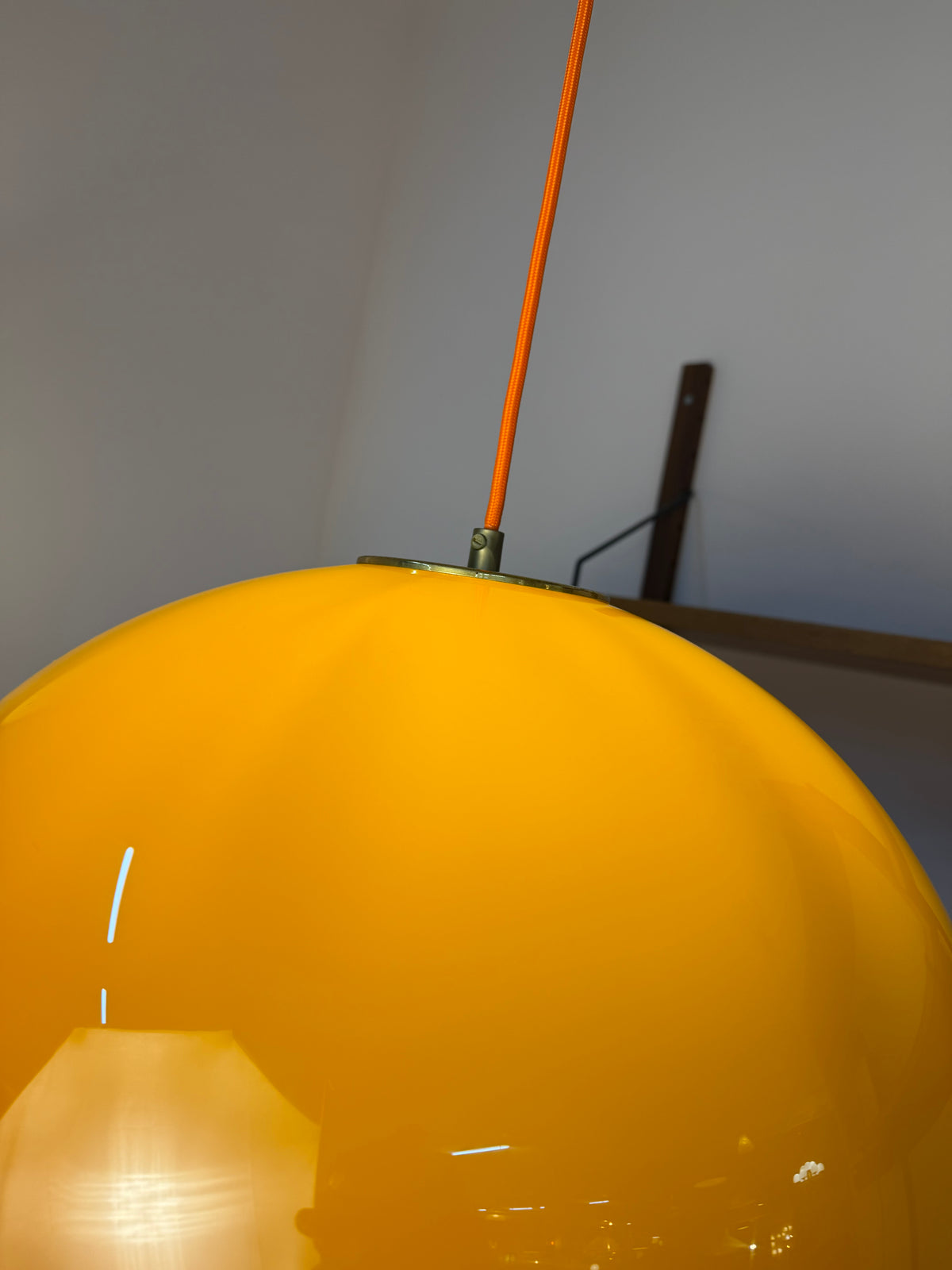 Hängelampe Guzzini Kunststoff braun orange