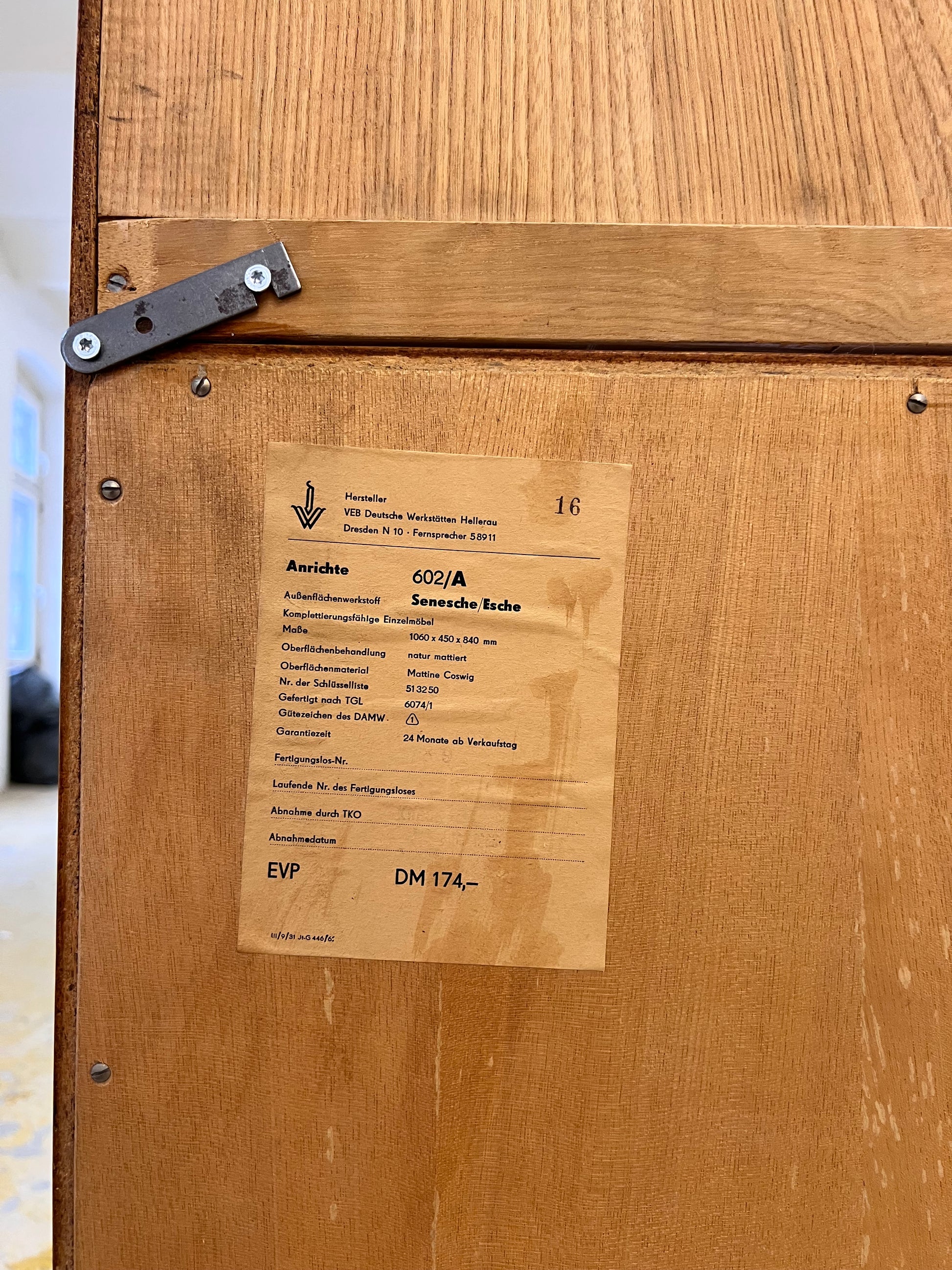 Bücherschrank Typ 602 von Franz Ehrlich für Hellerau