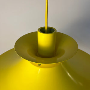 Lamellenlampe neu lackiert gelb aus Dänemark