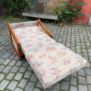 Schlafsessel / Gästebett Teak Textilstoff aus Dänemark