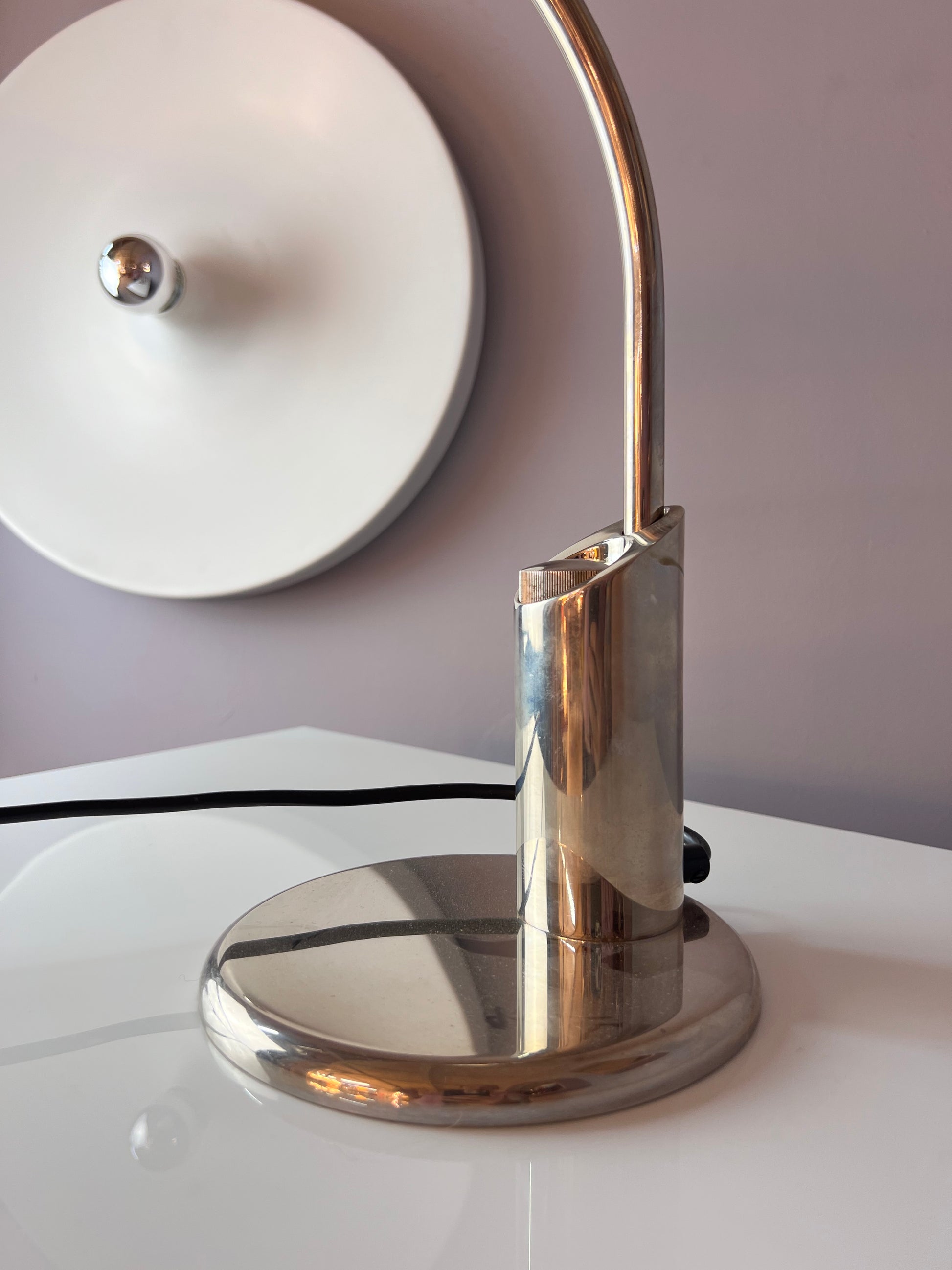 Schreibtischlampe BEA DS silber vernickelt von Florian Schulz Design