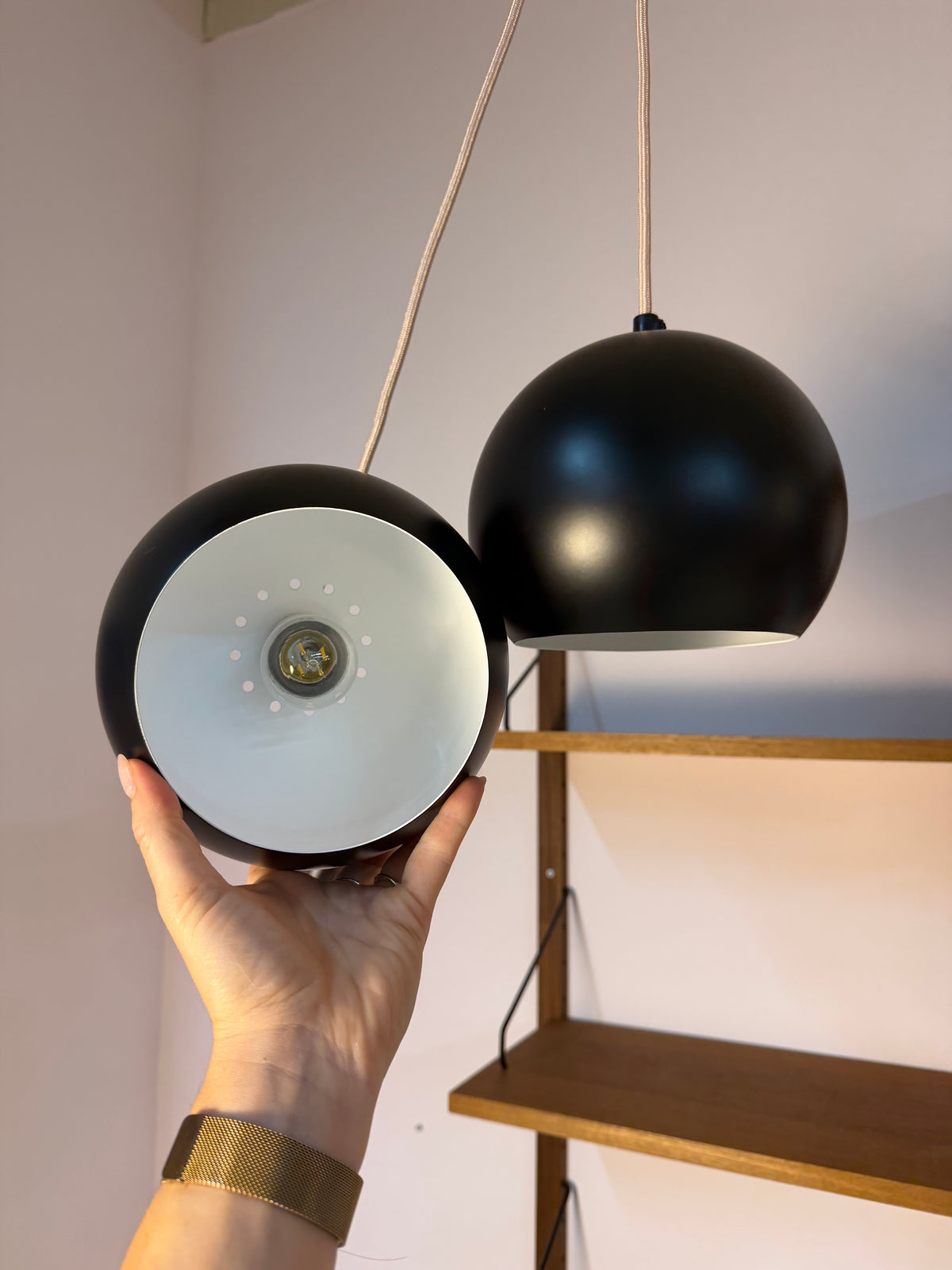 Kugellampe schwarz aus Dänemark