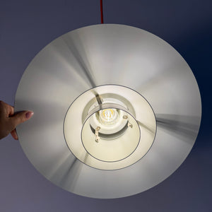 Lamellenlampe PH4/3 silber gebürstet von Poul Henningsen für Louis Poulsen