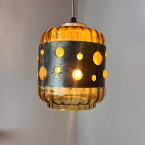 Hängelampe Kupfer Glas von Raak