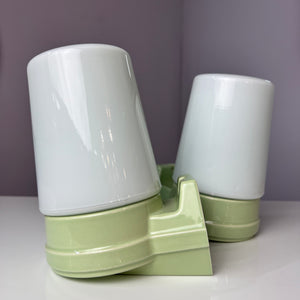 Set: 2x Wandlampe Modell 6070 hellgrün Sigvard Bernadotte für Ifö