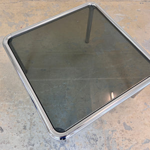 Couchtisch Chrom Rauchglas ETIENNE FERMIGIER