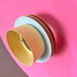 Lamellenlampe pink neu lackiert aus Dänemark