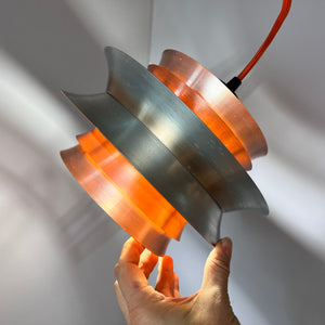 Lamellenlampe orange Chrom von Carl Thore