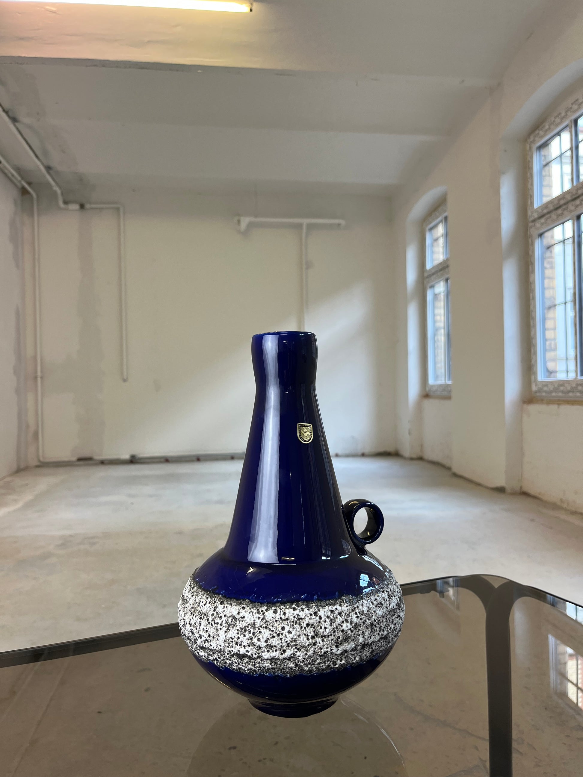 Vase 408-30 Fat Lava Königsblau von Fohr Keramik