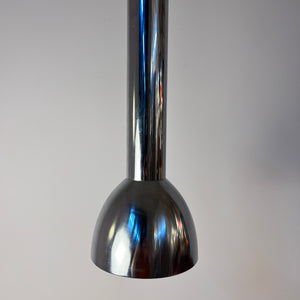 Spotlampe Chrom mit orangem Akzentschirm